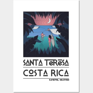 Santa Teresa, Costa Rica Retro Travel Posters and Art